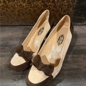 Club Monaco Brown and Cream Flats